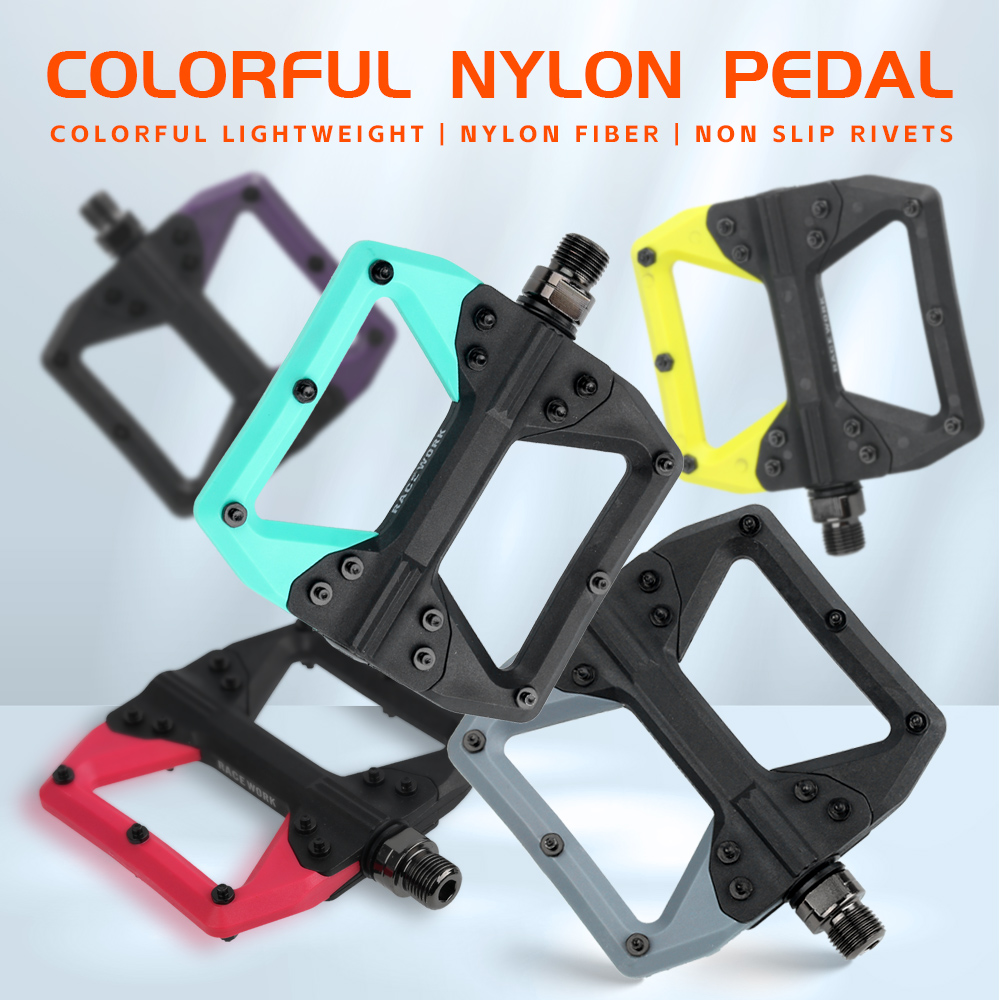 Pedal Platform Flat - RACEOWKR 자전거 페달 MTB 나일론 플랫폼