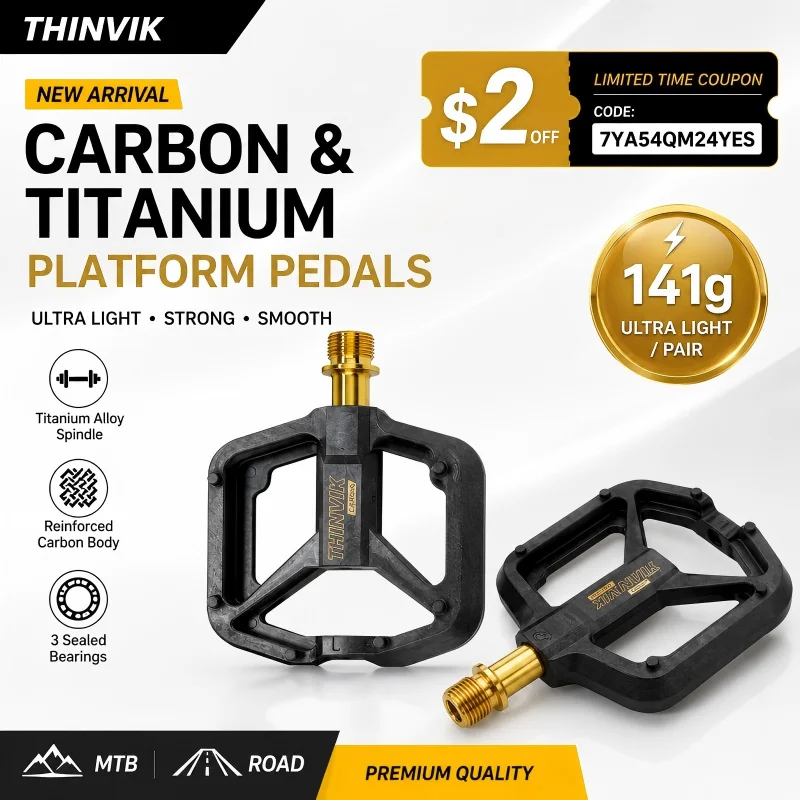 Pedal Platform Flat - THINVIK 초경량 탄소 섬유 플랫 자전거
