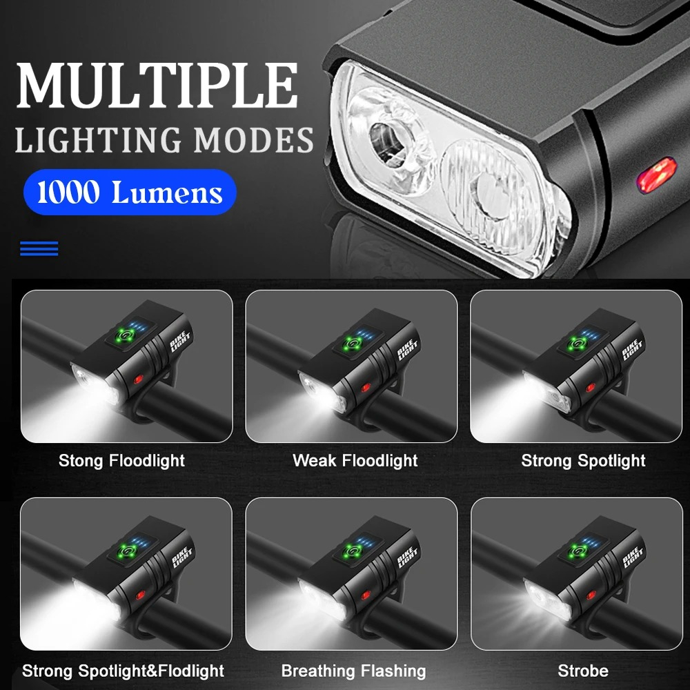 2 LED 자전거 전조등 1000LM USB 충전식 파 - Mountain Biking Zone 2 리뷰 및 가격