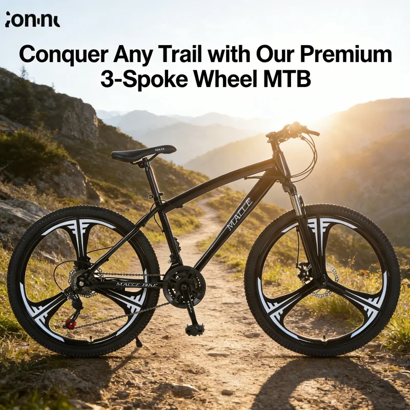 블랙 24인치 삼중 날 산악 자전거, 변속 시스템 탑재 - Mountain Biking Gear 리뷰 및 가격