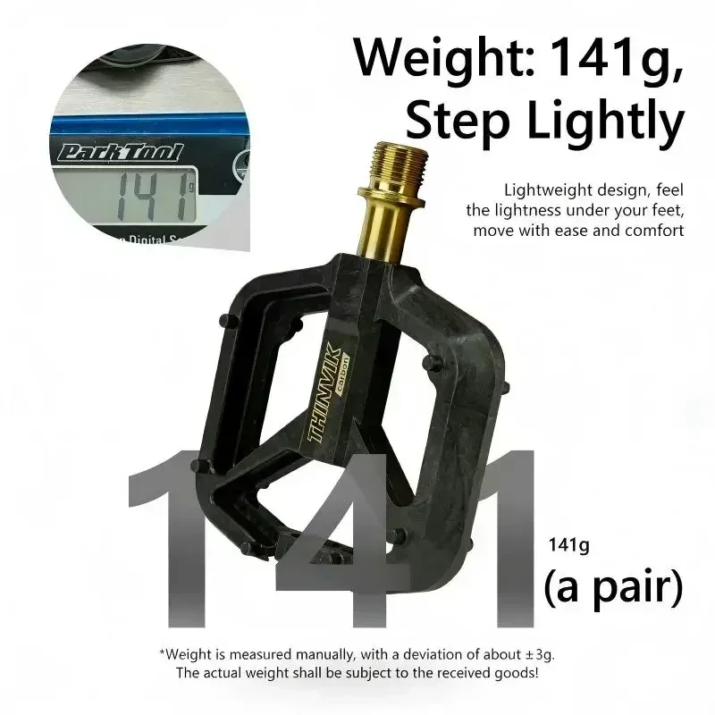 THINVIK 초경량 탄소 섬유 플랫 자전거 페달 14 - Pedal Platform Flat 리뷰 및 가격