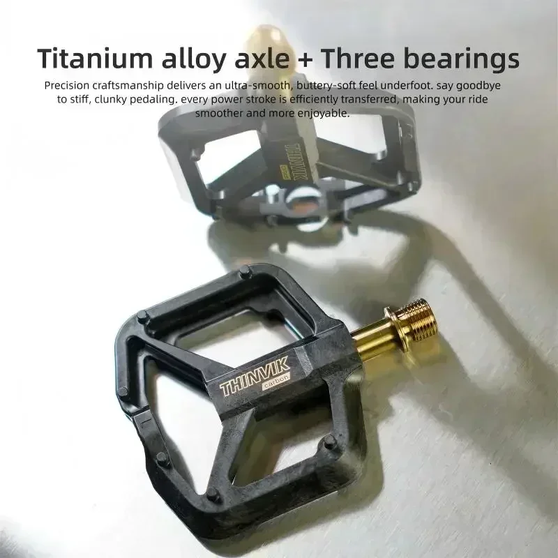 THINVIK 초경량 탄소 섬유 플랫 자전거 페달 14 - Pedal Platform Flat 리뷰 및 가격
